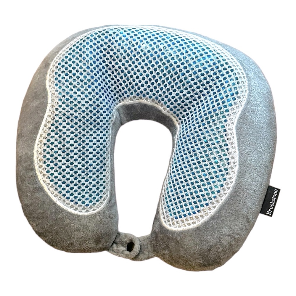 Brookstone Memory Gel Travel Neck Pillow